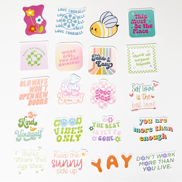 20 pcs Uplifting Motivational Quotes Vinyl stickers decals - Picture 1 of 3